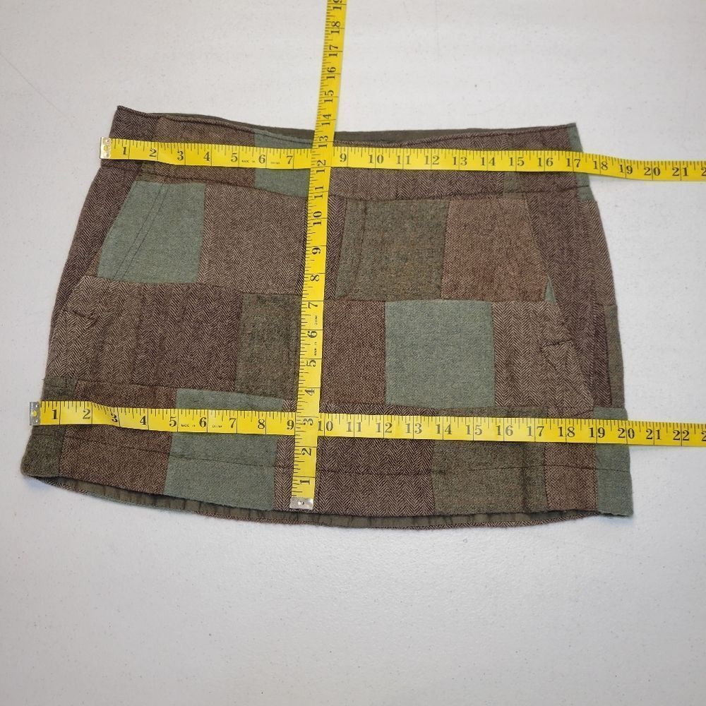American Eagle Wool Blend Patchwork Mini Skirt in… - image 12